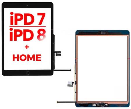 Ekran dotykowy do iPad 7 / iPad 8 / iPad 9 10.2 Black + Home A2197 / A2200 / A2198 / A2270 / A2428 / A2429 / A2430